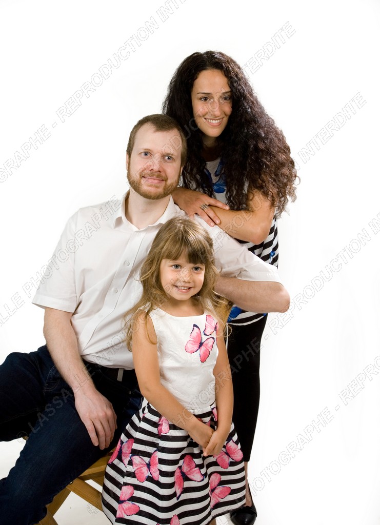 Portrait de famille en studio